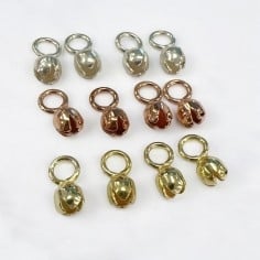 Copri nodo da incollare Argento 925 tondo colori misti 4.3x9.5mm 4pz | GDO