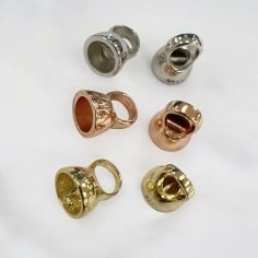 Esterno coppetta Argento 925  6x8mm/7x10mm colori assortiti 2pz | GDO