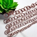 Anellini aperti in acciaio, finitura oro rosa scuro, misure 3-10mm, marchio Gioie d'Oriente