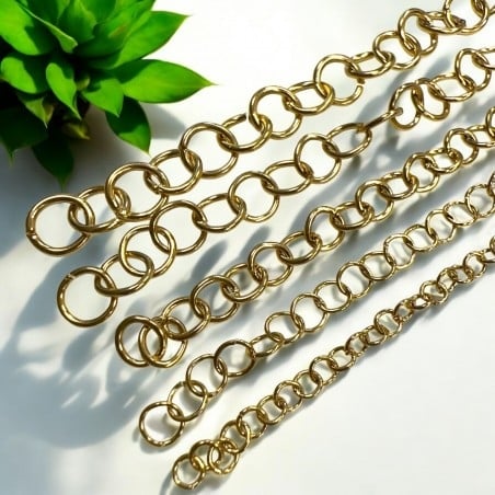 Anellini tondi aperti acciaio PVD oro, misure assortite 3-10mm, finitura lucida, marchio Gioie d'Oriente