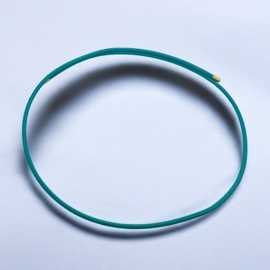 Girocollo magnetico regolabile, acciaio turchese, diametro 1.8mm, lunghezza 50cm, marchio Gioie d'Oriente