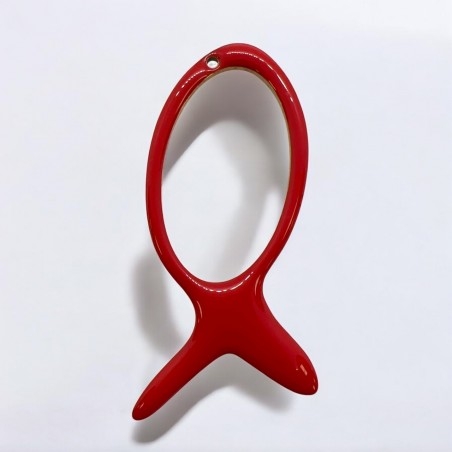 Ciondolo pesce vuoto smaltato in acciaio dorato 23x52mm 1pz | GDO