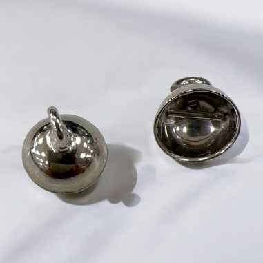 Coppette esterne in argento 925, diametro 8mm, anello aperto 4mm, confezione 2 pezzi, marchio Gioie d'Oriente