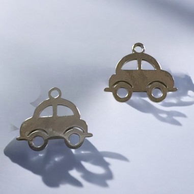 Ciondolo automobile in acciaio inossidabile 12x15 mm 1pz Gioie d'Oriente