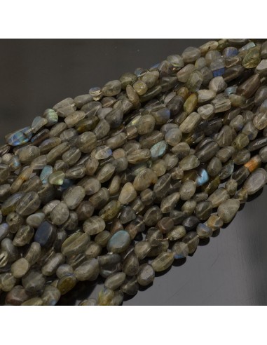 Pietre dure Sasso Burattato Labradorite 5-7mm 1filo 40cm GDO