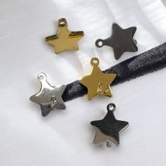 Connettore stella doppio anello in acciaio 10mm 1pz Gioie d'Oriente