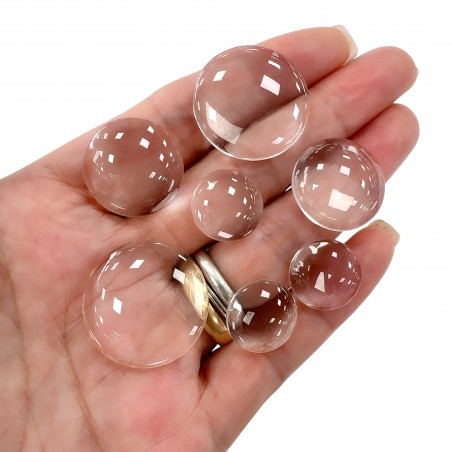 Cabochon tondi in vetro trasparente 8-25mm assortiti Gioie d'Oriente