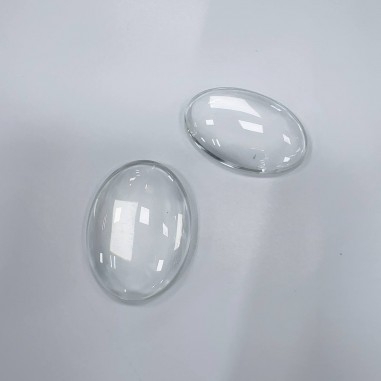 Cabochon ovali in vetro trasparente 10x14-30x40mm Gioie d'Oriente