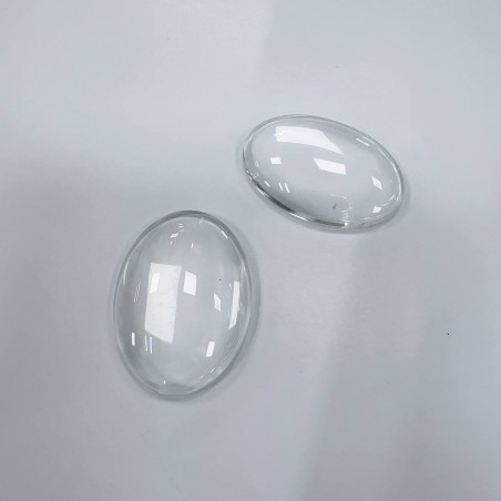 Cabochon ovali in vetro trasparente 10x14-30x40mm Gioie d'Oriente