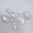 Cabochon ovali in vetro trasparente 10x14-30x40mm Gioie d'Oriente
