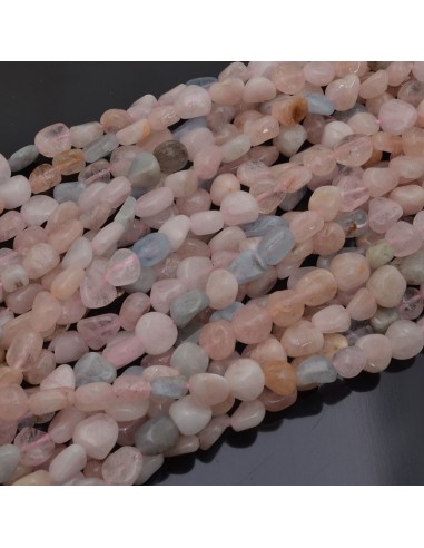 Pietre Dure Sasso Burattato Morganite 5-7mm 1filo 40cm GDO