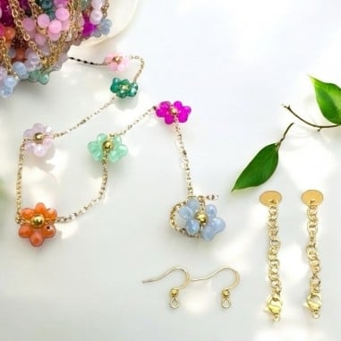 Kit Parure con Catena Fiori Margherita