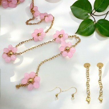 Kit Parure con Catena Fiori Margherita