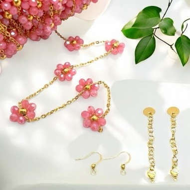 Kit Parure con Catena Fiori Margherita