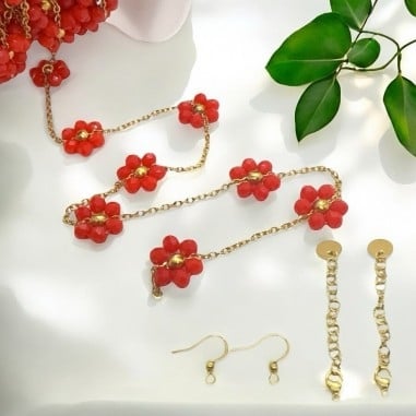 Kit Parure con Catena Fiori Margherita
