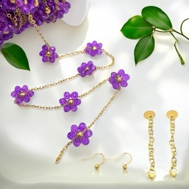 Kit Parure con Catena Fiori Margherita
