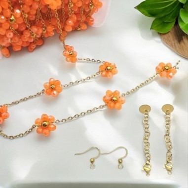 Kit Parure con Catena Fiori Margherita