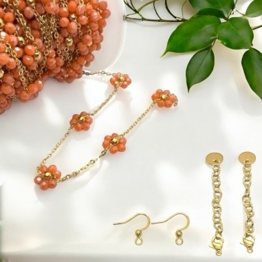 Kit Parure con Catena Fiori Margherita