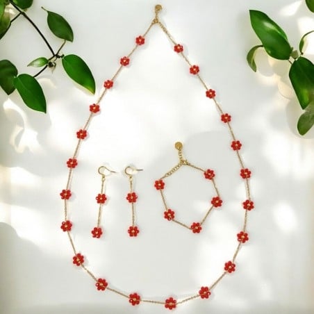 Kit Parure con Catena Fiori Margherita