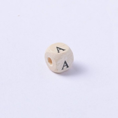 Perline cubo con Lettere dell'alfabeto in legno 10mm 5pz | GDO
