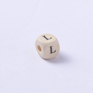 Perline cubo con Lettere dell'alfabeto in legno 10mm 5pz | GDO