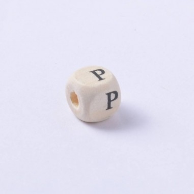 Perline cubo con Lettere dell'alfabeto in legno 10mm 5pz | GDO