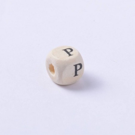 Perline cubo con Lettere dell'alfabeto in legno 10mm 5pz | GDO