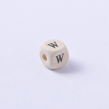 Perline cubo con Lettere dell'alfabeto in legno 10mm 5pz | GDO