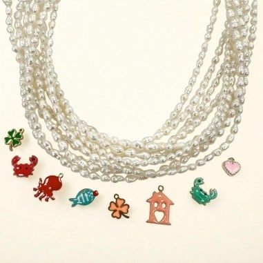 Collana di Perle di fiume naturali a chicchi di riso 4.5mm 40+5cm | GDO