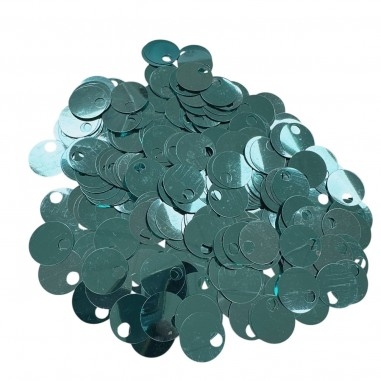 Paillettes rotonde lisce Azzurre in PVC 20mm foro 5mm 400pz | GDO