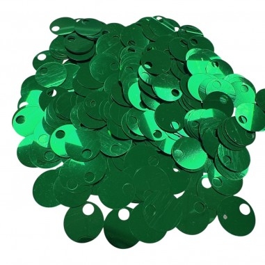 Paillettes rotonde lisce Verde in PVC 20mm foro 5mm 400pz | GDO