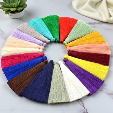 appe pendenti in poliestere colorato, 6,5x0,6cm, set 2 pezzi assortiti, marchio Gioie d'Oriente