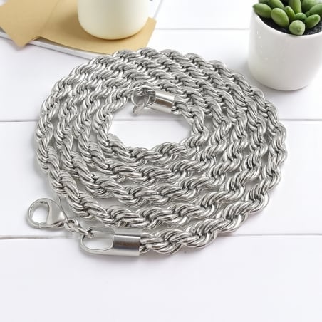 Collana attorcigliata in Acciaio inox spessore 7mm - Varie lunghezze | GDO