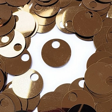Paillettes rotonde lisce Rame in PVC 20mm foro 5mm 400pz | GDO
