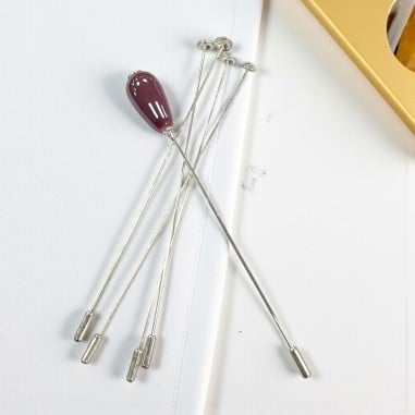 Spillone da decorare in ottone argento 13.50cm coppetta 8mm 1pz | GDO