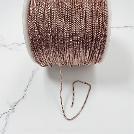 Catena cobra quadrata in Acciaio inox oro rosa 1.2mm 1mt | GDO
