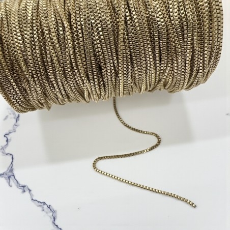 Catena cobra quadrata in Acciaio inox oro  1.2mm 1mt | GDO