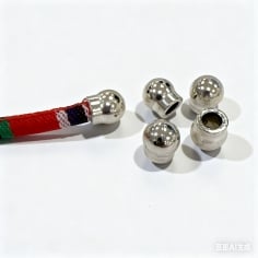 Terminali da incollo in metallo, forma bombata, colore argento, misura 12x13mm, marchio Gioie d'Oriente