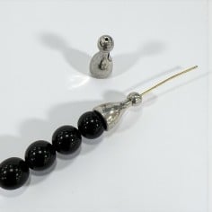 Terminali a goccia liscia in metallo, colore argento antico, 10x20mm, confezione 4pz, marchio Gioie d'Oriente 2