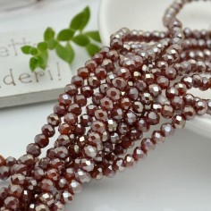 Filo rondelle briolette in mezzi cristalli mix 3 x 4 mm 125-145pz Gioie d'Oriente