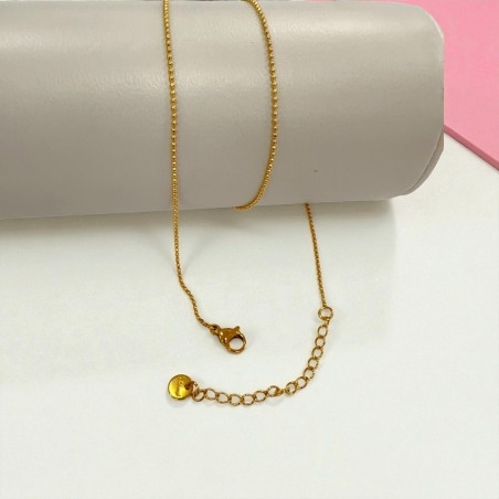 Base collana con catena a palline lisce in Acciaio oro 1.2mm 40+5cm | GDO