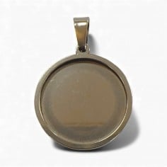 Base cabochon tonda in acciaio inox varie misure 1pz Gioie d'Oriente 2