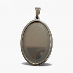 Base cabochon ovale in acciaio inox varie misure 1pz Gioie d'Oriente 2