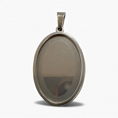 Base cabochon ovale in acciaio inox varie misure 1pz Gioie d'Oriente