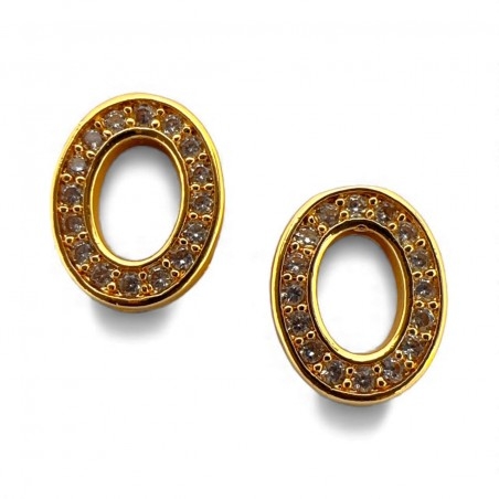Ciondolo Lettera alfabetica in Ottone Oro con Strass 11mm 1pz - Gioie d'Oriente