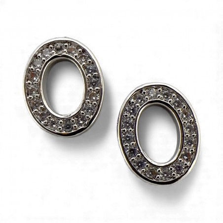 Ciondolo Lettera alfabetica in Ottone Argento con Strass 11mm 1pz - Gioie d'Oriente