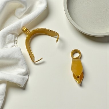 Ganci per ciondoli con anellina saldata in Acciaio oro 6pz | GDO