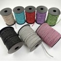 Cordino strass Crystal 4mm, colori assortiti, bobina 50 metri, ideale per borse e uncinetto, marchio Gioie d'Oriente