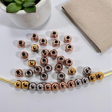 Distanziatori a pallina in Acciaio lucido 3mm foro 1mm 20pz - Vari colori | GDO