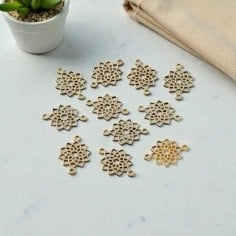 Connettore Fiore di Loto in ottone oro 14x20 mm 1pz Gioie d'Oriente